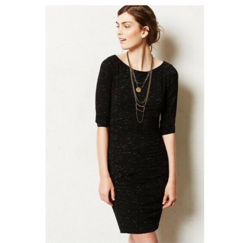 Bailey 44 Dye Column Dress Black Layered Tiered